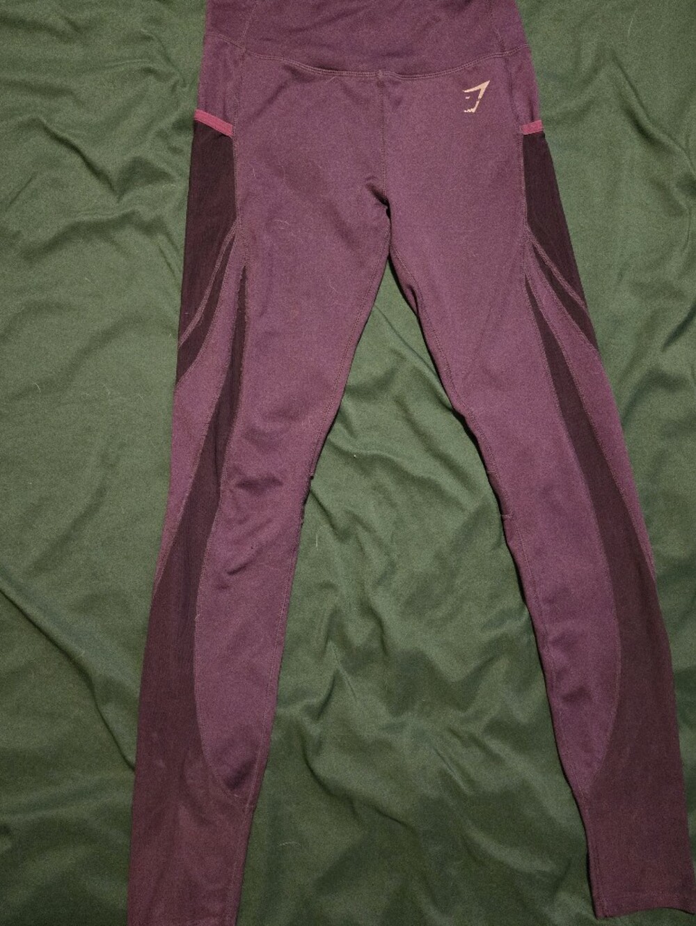 Gymshark Purple High Waisted Mesh Panel Workout Leggings Size M